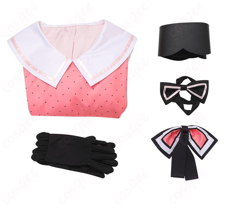 星野ルビー コスプレ衣装セット内容の展示。全ての付属品が含まれています