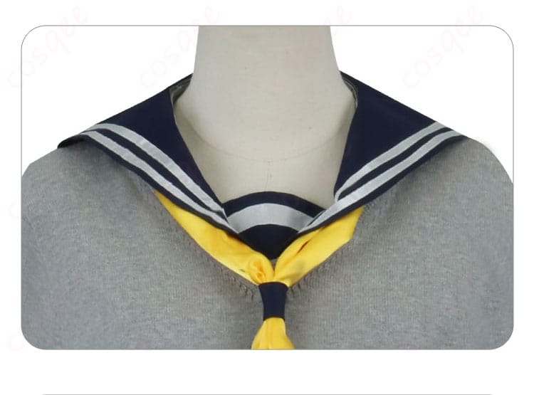 虎視餡子のコスプレ衣装の衣領の装飾。細かな刺繍や装飾がキャラクターをより魅力的に。