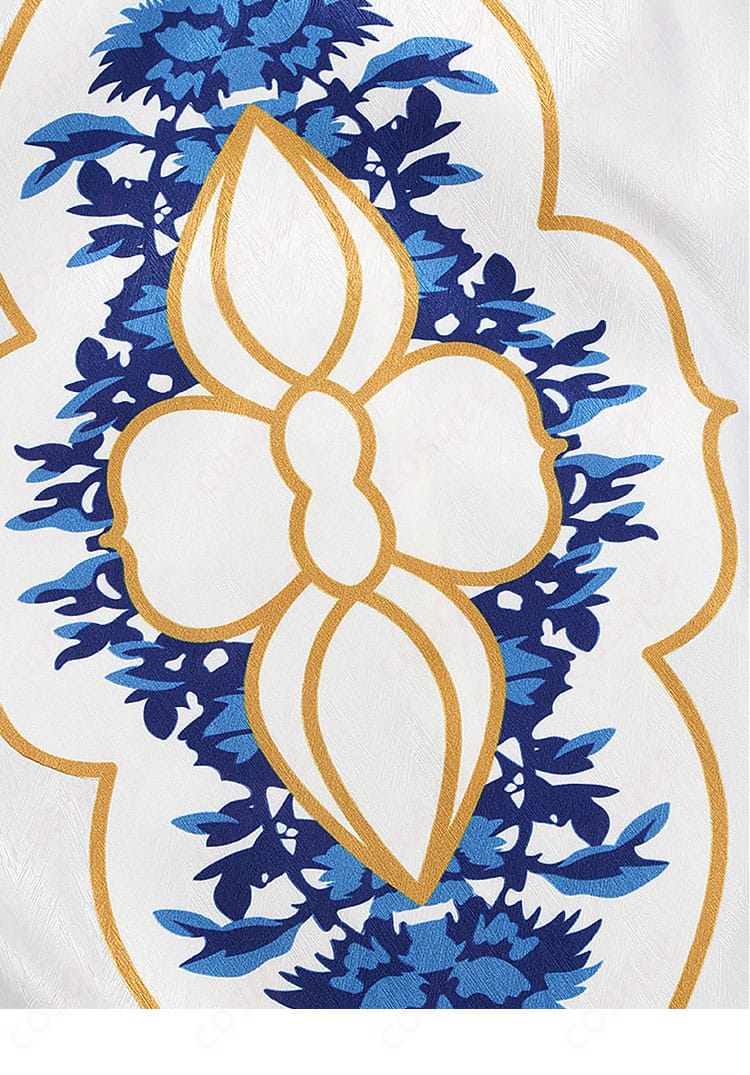 衣裾のパターン装飾細部 - あんさんぶるスターズ!! 日々樹渉 刹那の白衣装のディテール