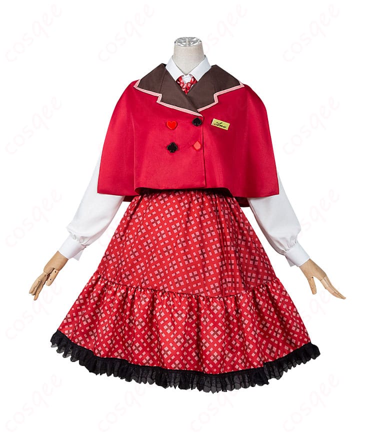 商品正面画像 - 日奈森あむ クラシカル駅員風コスプレ衣装の正面。制服のディテールがしっかりと見える一枚。