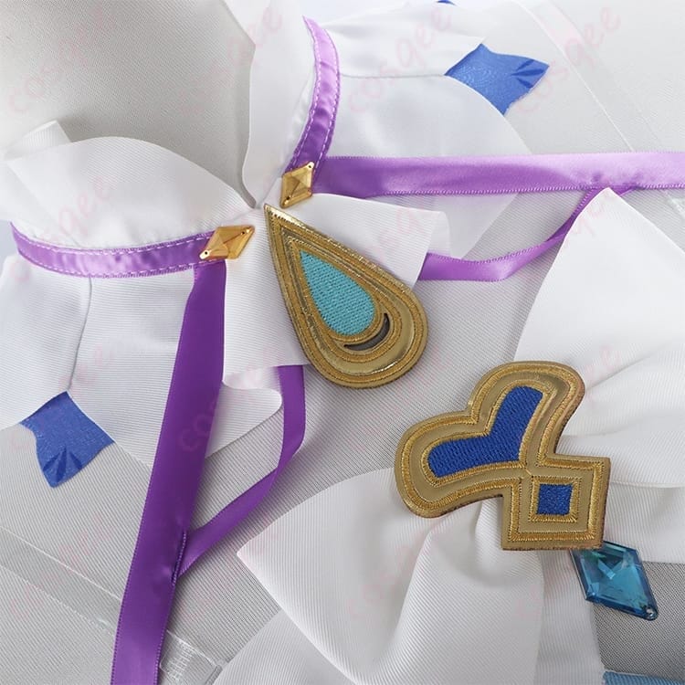 原神 ニィロウ 東風はこぶ花の吐息 コスプレ衣装 優美シルエットで写真映えする華やかセット - 4枚目の画像