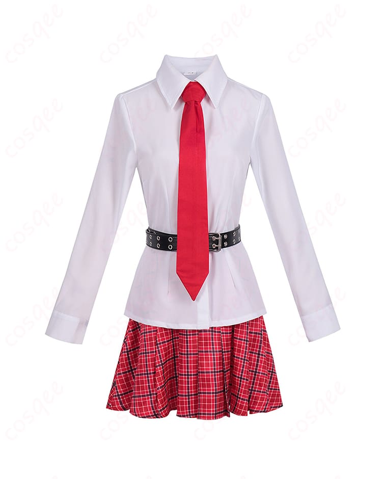 内側の白いシャツの服の正面ディテール。しゅごキャラ! 日奈森あむ コスプレ衣装のシャツの仕上がりがわかる一枚。