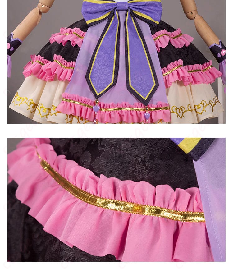 真中らぁら コスプレ衣装のスカート部分の装飾。華やかなデザインが特徴的。