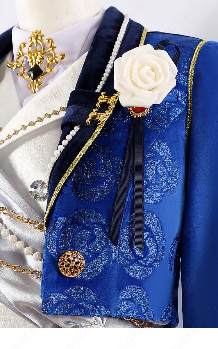 あんさんぶるスターズ!! 朔間零 コスプレ衣装の前胸の花の装飾細部。花模様の繊細な刺繍が特徴。