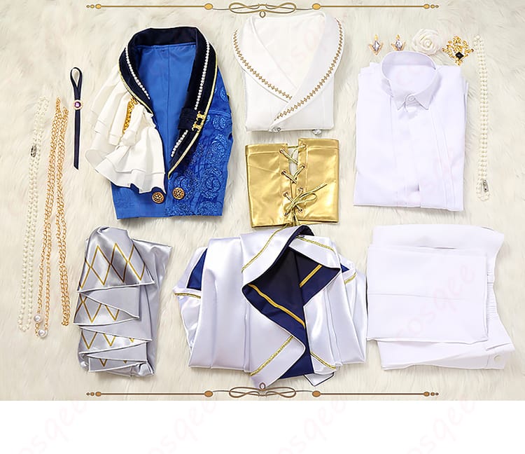 あんさんぶるスターズ!! 朔間零 コスプレ衣装のセット内容を示す画像。アイテム全体を詳細に展示。