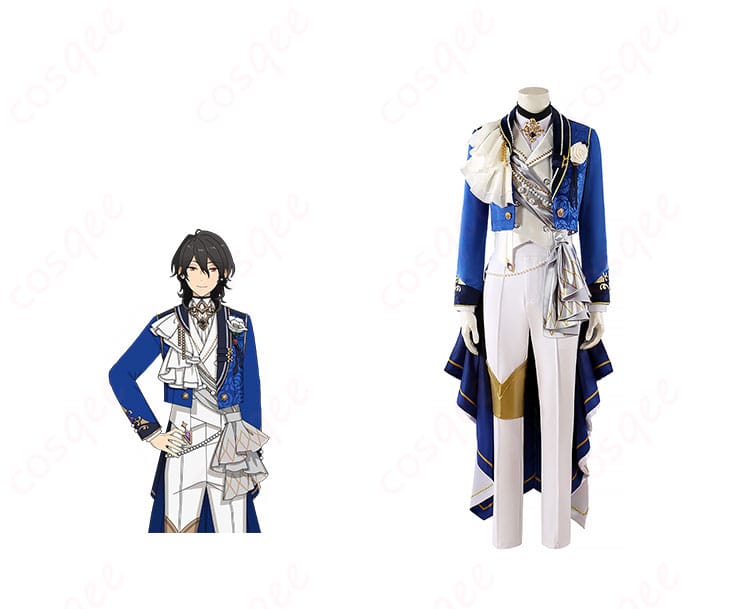 あんさんぶるスターズ!! 朔間零 コスプレ衣装の正面とキャラクターを組み合わせたイメージ。リアルで高品質な再現。