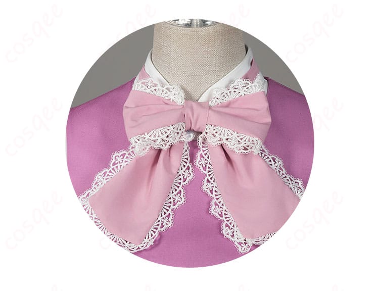 しゅごキャラ! ほしな歌唄 コスプレ衣装の蝶ネクタイ装飾。繊細な刺繍とデザイン。