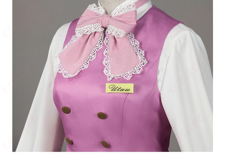 しゅごキャラ! ほしな歌唄 コスプレ衣装の肩袖装飾。美しいレースとディテール。