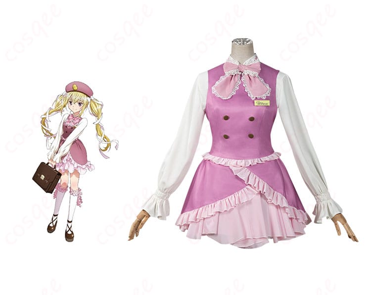 しゅごキャラ! ほしな歌唄のクラシカル駅員風コスプレ衣装。キャラクターと一緒に着る姿が魅力的。