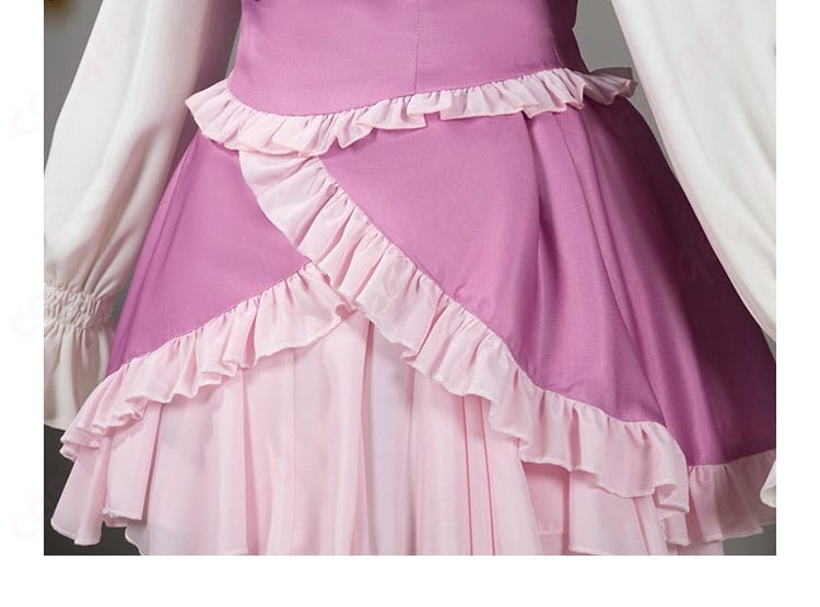 しゅごキャラ! ほしな歌唄 コスプレ衣装のスカート装飾。華やかなフリルとデザイン。