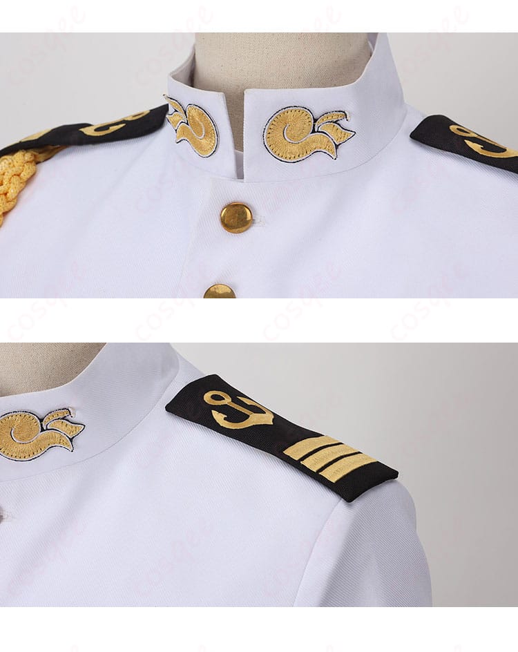 ネモのコスプレ衣装、肩と領口の装飾ディテール。精緻な刺繍や装飾がキャラクターを忠実に表現しています。