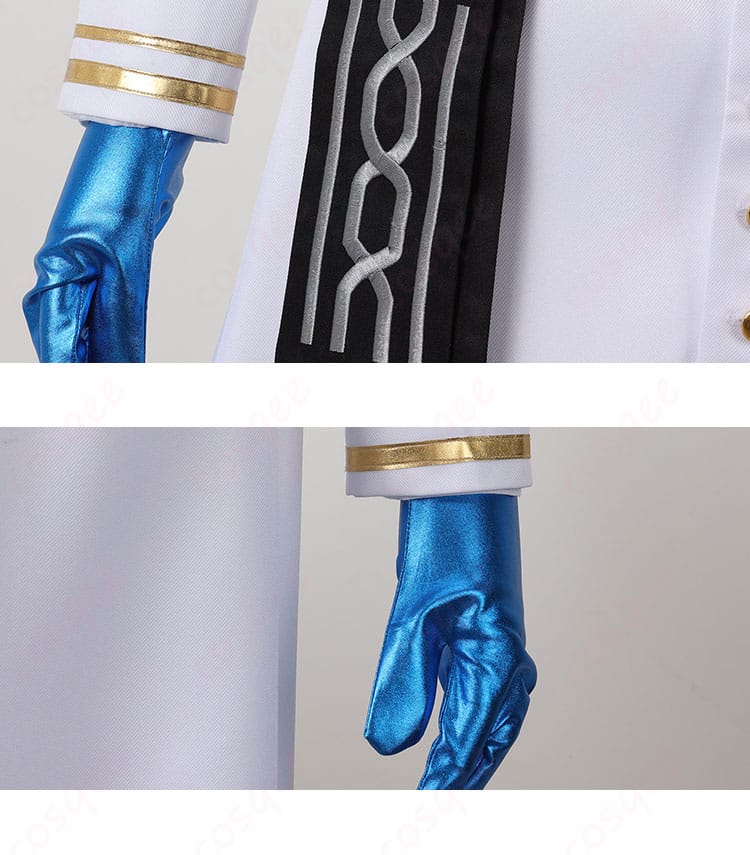 ネモのコスプレ衣装、衣袖と手袋の装飾ディテール。細やかなデザインが魅力的です。