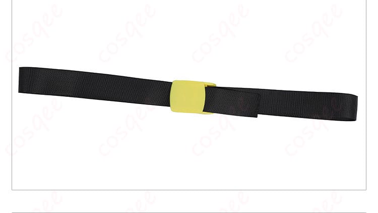 ジュビリー コスプレ衣装の皮ベルト詳細。リアルでスタイリッシュなアクセント。