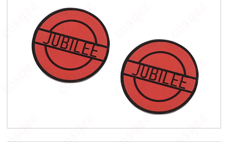 ジュビリー コスプレ衣装の耳飾り詳細。キャラクターの個性を引き立てるアクセサリー。