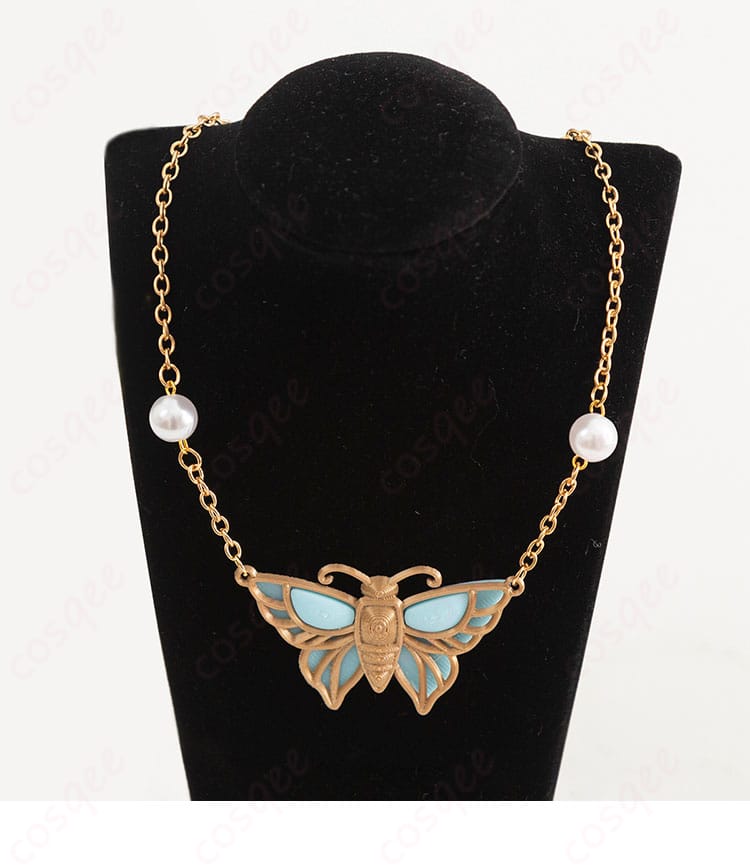 IdentityV 昆虫学者 メリー・プリニウス コスプレ衣装 蝶ネックレス装飾細部