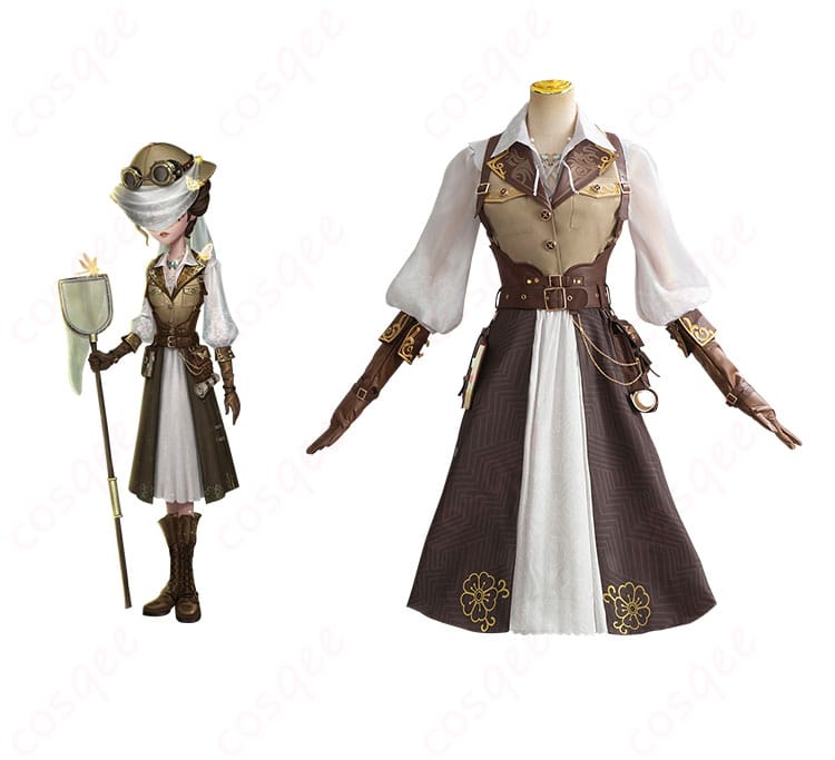 IdentityV 昆虫学者 メリー・プリニウス コスプレ衣装 正面とキャラクターイメージのコラボレーション画像