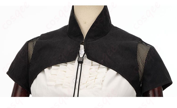 ファイナルファンタジーXIV ミコッテ コスプレ衣装 领口装饰细节图。精密な刺繍とデザインでキャラクターの魅力を再現。