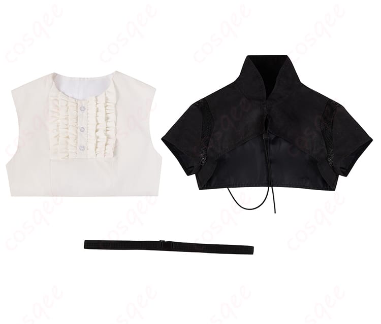 ファイナルファンタジーXIV ミコッテ コスプレ衣装 セット内容の展示写真。商品内容が一目でわかるセット写真。