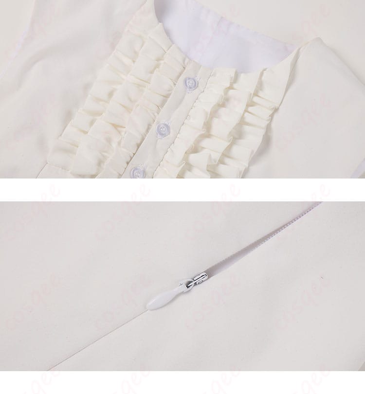 ファイナルファンタジーXIV ミコッテ コスプレ衣装 上衣と拉链装饰细节图。使いやすいファスナーと丁寧な仕上げがポイント。