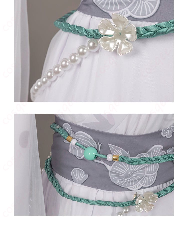 花飾りと紐装飾ディテール|第五人格 骨董商 コスプレ衣装 墨韻