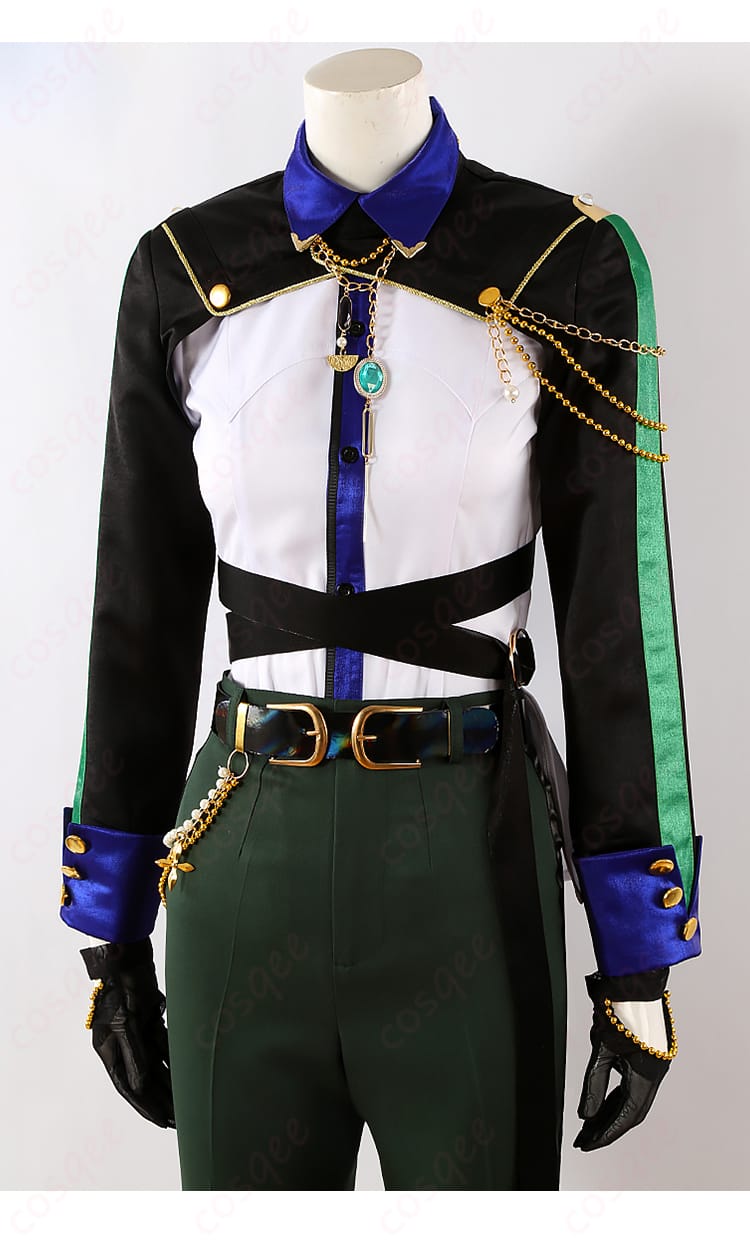 月永レオ コスプレ衣装 装飾のディテール。細かい刺繍と装飾が忠実に再現された衣装です。