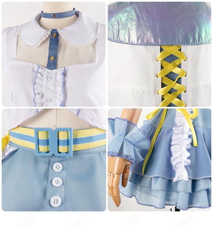 藤田ことねのコスプレ衣装の装飾部分、細部にこだわったデザイン。