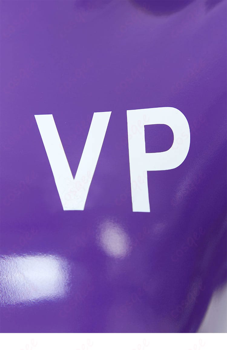 ジュエリー・ボニー コスプレ衣装『ONE PIECE』エッグヘッド編、前胸部分の装飾細部。キャラクターらしさが溢れるデザイン。