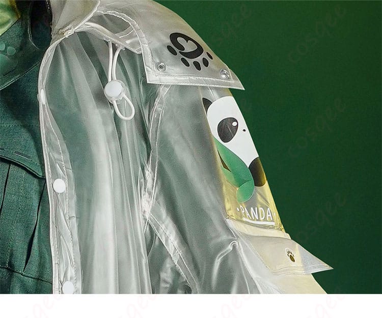 墓守コスプレ衣装の肩袖装飾の詳細。繊細なディテールが魅力。