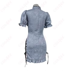 FAIRY TAIL ジュビア・ロクサー 青系チャイナ コスプレ｜髪飾り付きで写真映えも狙える一着 - 3枚目の画像（サムネイル）