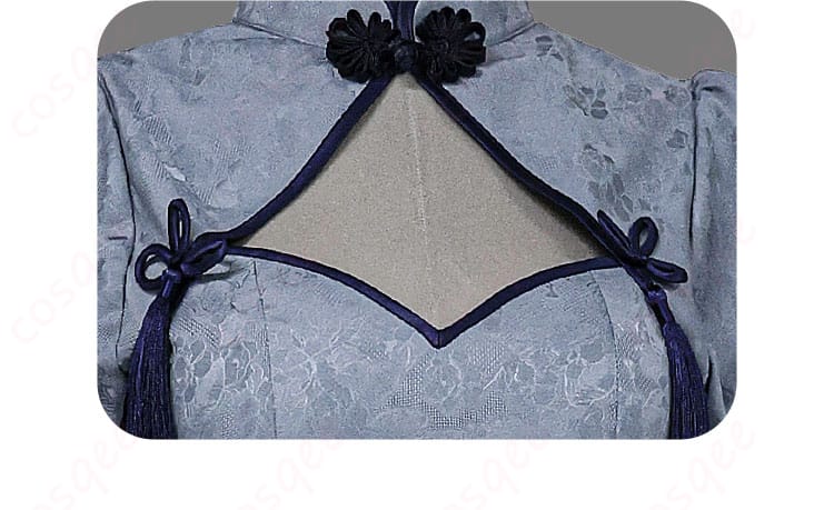 前胸のリボン装飾細部、ジュビア・ロクサーのコスプレ衣装の前胸部分のリボンディテール