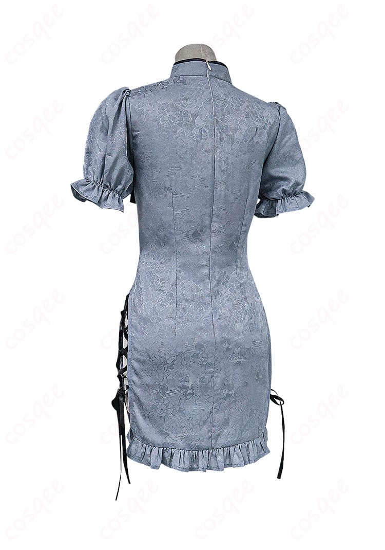 商品背面図、ジュビア・ロクサーのコスプレ衣装の背面デザイン、細部の装飾もリアルに再現