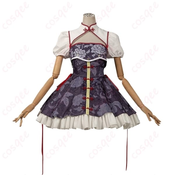 終わりのセラフ クルル・ツェペシ 中華風コスプレ衣装 妖艶に魅せるダークエレガント