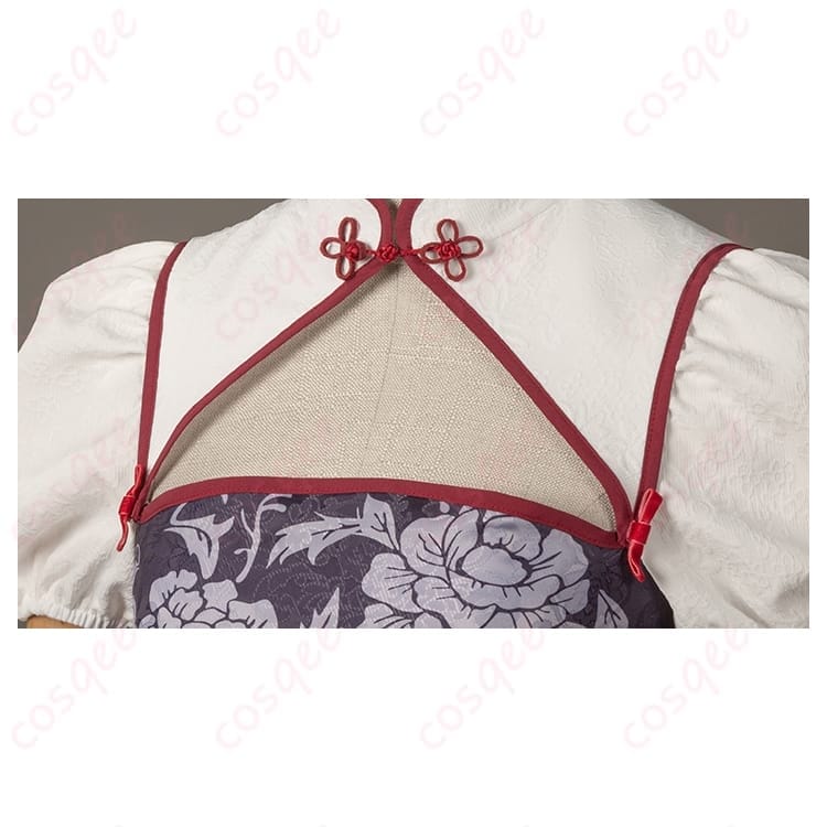 終わりのセラフ クルル・ツェペシ 中華風コスプレ衣装 妖艶に魅せるダークエレガント - 4枚目の画像