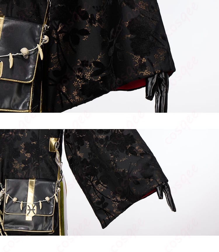 テスカトリポカ コスプレ衣装 衣袖の装飾詳細。細かいデザインがしっかりと見える角度です。