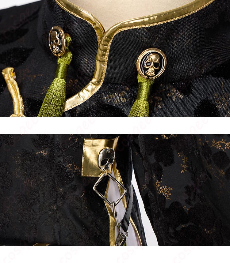 テスカトリポカ コスプレ衣装 领口装饰のディテール。精緻に再現された装飾が魅力的です。