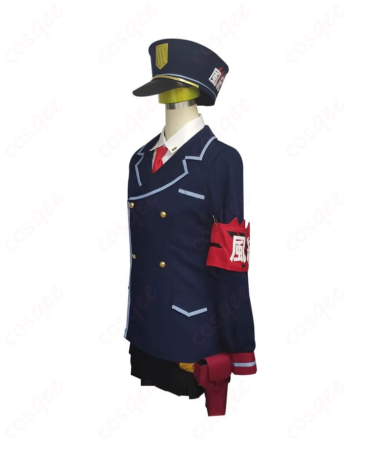 ブルーアーカイブ 風紀委員会のモブ コスプレ衣装 側面画像。服の細部とシルエットがしっかりと再現され、どの角度から見ても美しい仕上がり。