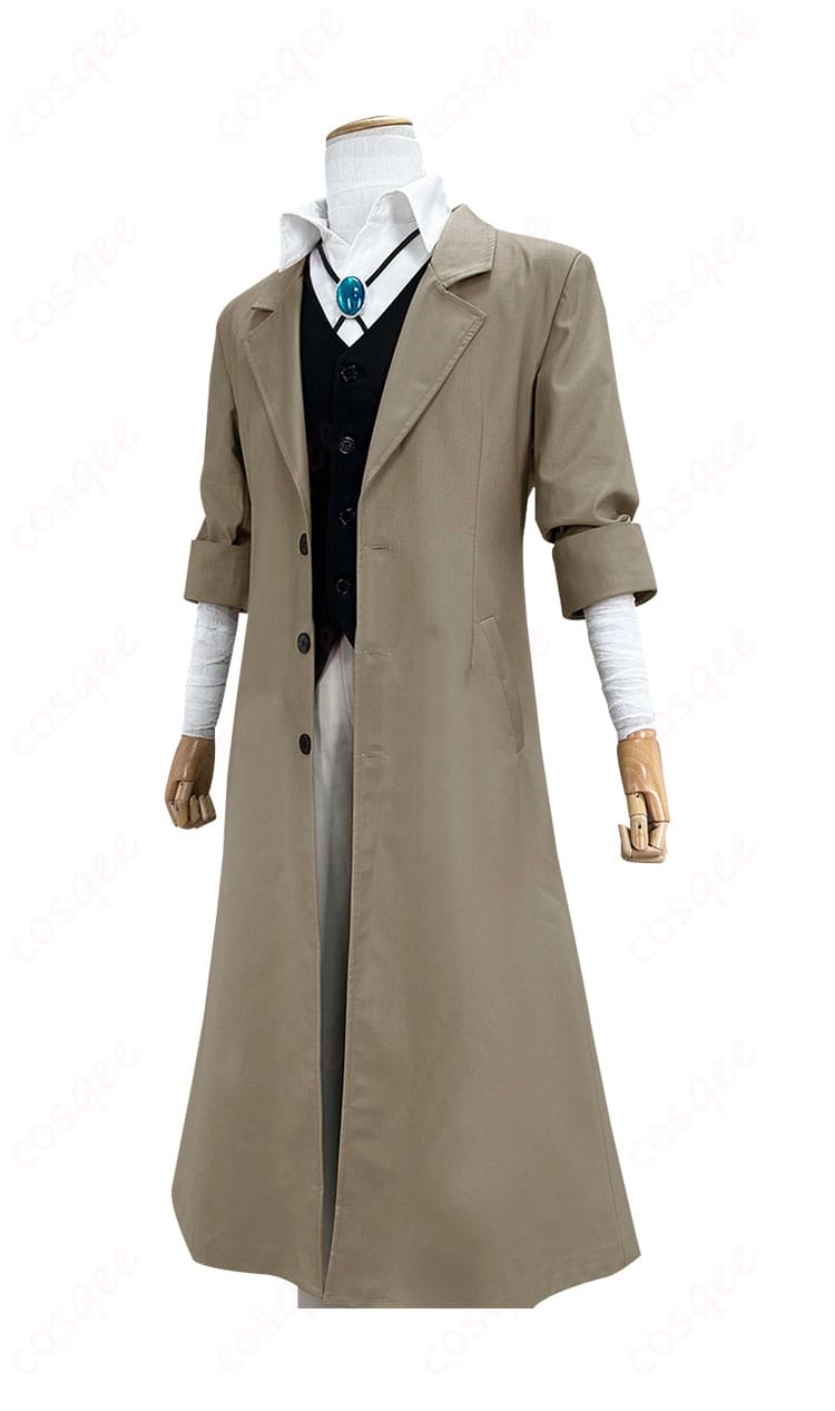 太宰治コスプレ衣装の側面、細部まで忠実に再現