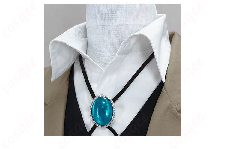 太宰治コスプレ衣装の襟装飾、精緻なデザイン