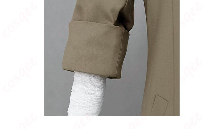 太宰治の衣装の袖装飾部分、ディテールにこだわったデザイン