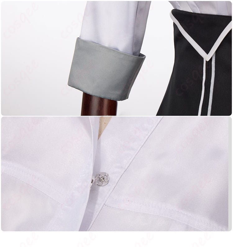 ブルーアーカイブ夜桜キララのコスプレ衣装の衣袖装飾の細部。精密な刺繍とデザインが光ります。