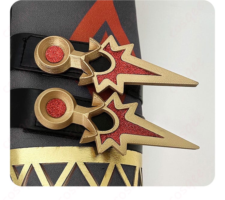 マーヴィカ 炎神 コスプレ衣装の袖口装飾の詳細画像。細部までこだわり抜いたデザインが特徴です。