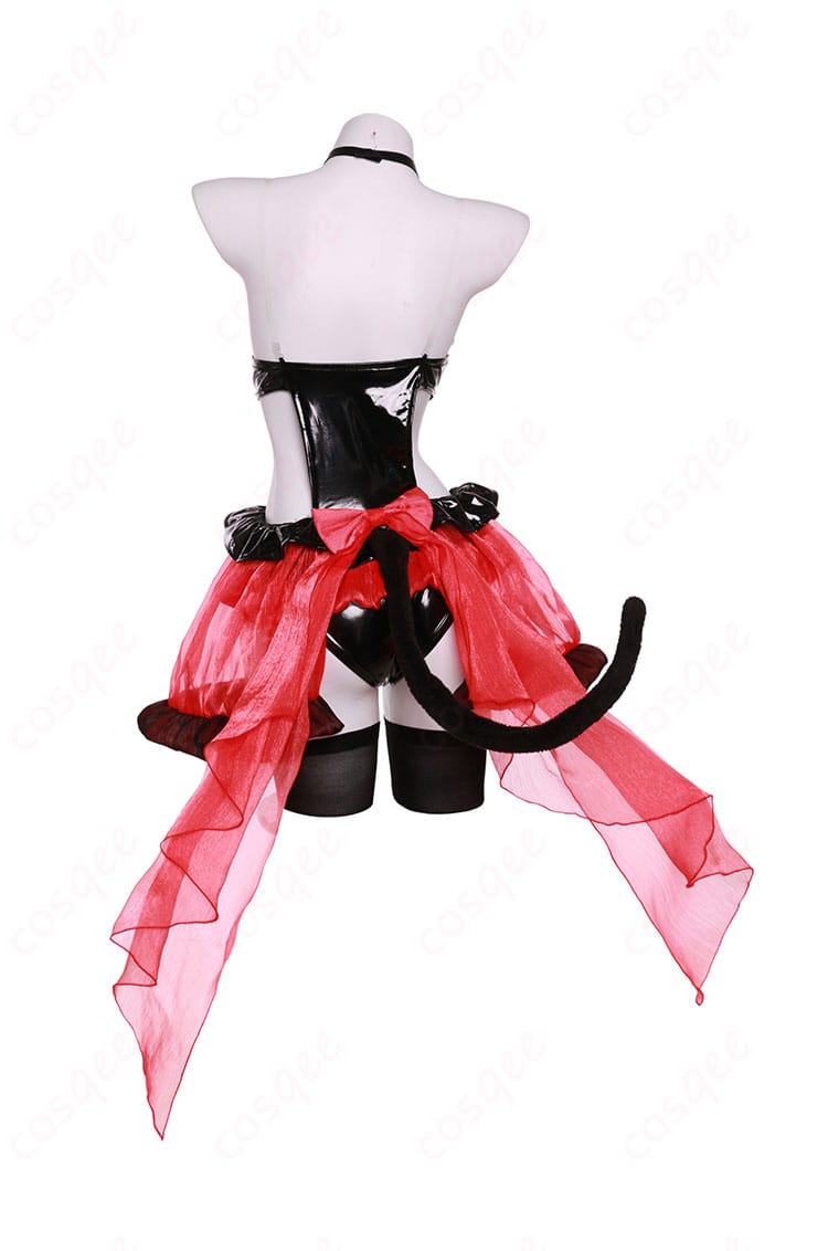 背面から見た時崎狂三の猫耳コスプレ衣装。全体的なデザインと背面の細部を確認できます。