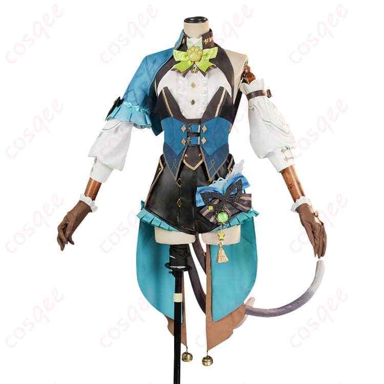 原神 綺良々 麗しき怪傑 コスプレ衣装 猫モチーフが映える華やかセット - 1枚目の画像