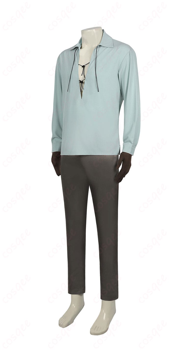 商品側面画像、コスプレ衣装の側面デザインとスタイル。キャラクター「クエスティオン=アドニス」コスプレ。