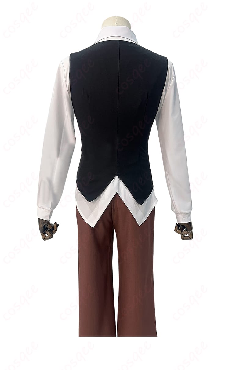 江戸川乱歩 コスプレ衣装内搭部分の背面細部。リアルなディテールでキャラクター感満載。