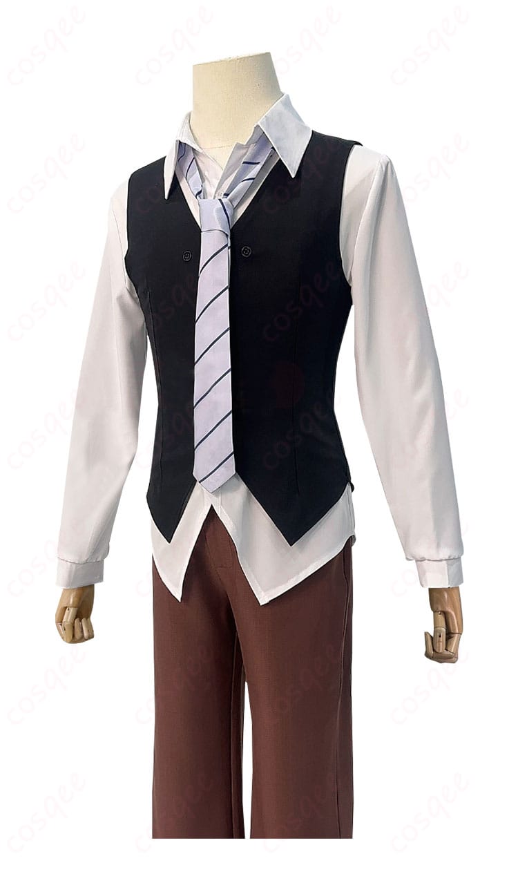 江戸川乱歩 コスプレ衣装の内搭部分の正面細部。高品質な素材と丁寧な仕立て。