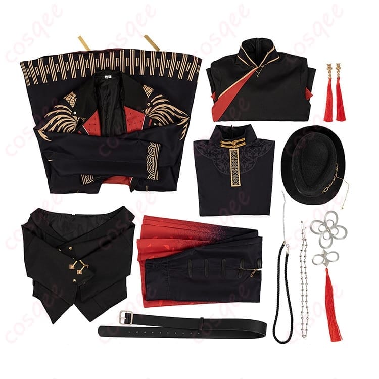 ホロライブ 星街すいせい 東洋風スーツ コスプレ衣装 白黒が冴える端正シルエット - 12枚目の画像