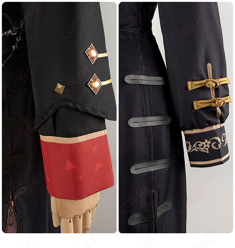 衣袖装飾ディテール、星街すいせいコスプレ衣装の袖部分装飾