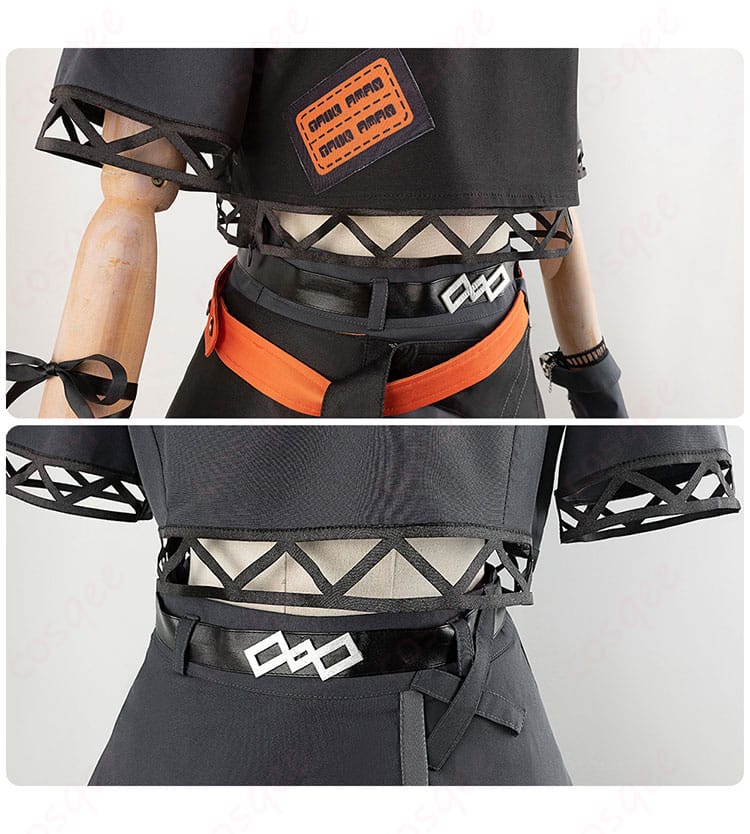 プロジェクトセカイ 小豆沢こはね コスプレ衣装 眠ってしまわないように 腰回りの装飾ディテール。美しいリボンやベルトが特徴的。