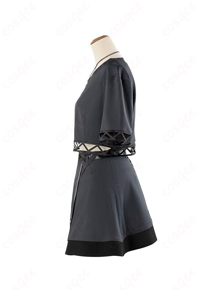 プロジェクトセカイ 小豆沢こはね コスプレ衣装 眠ってしまわないように 内部衣装の左側ディテール。装飾とデザインが目を引く。